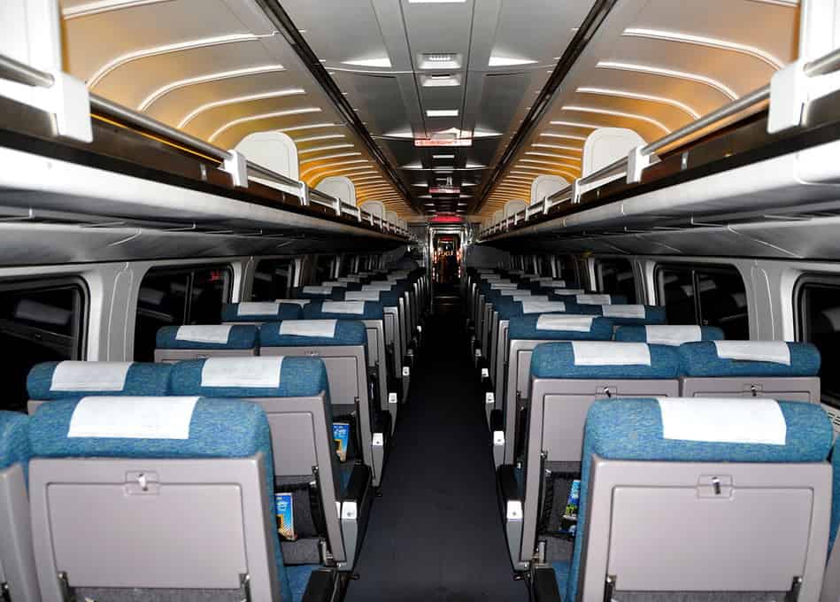 Coach Seatingh on Amtrak